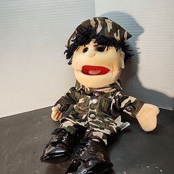 2003 Sunny Toys "Army Brat" Puppet Black Hair/Brown Eyes Puppet
17" tall,