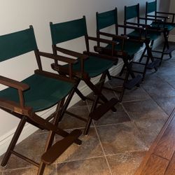 5 Director Chairs - great for a pool table area