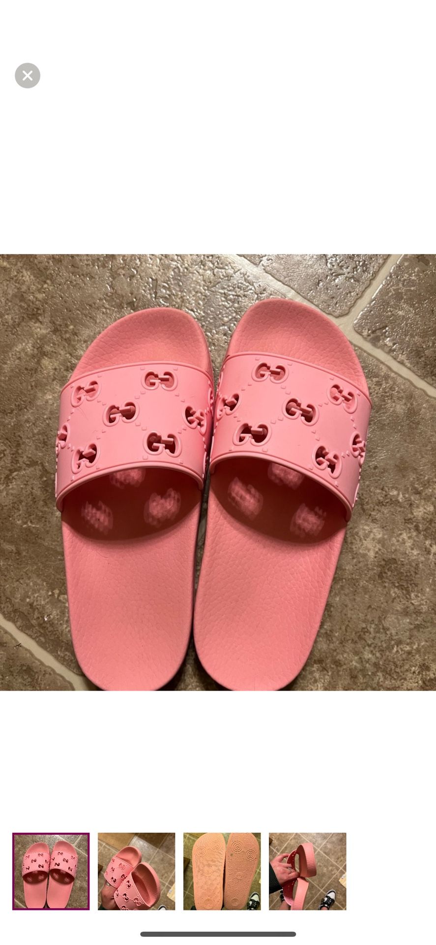 Pink Gucci Slides 7.5