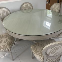 Kitchen Table Custom Wood With Glass Top