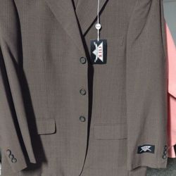 New With Tags Men's Brown Suit Coat And Slacks