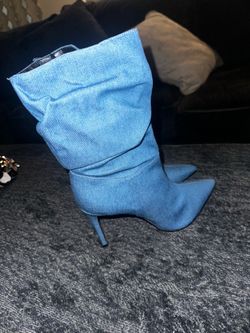 High Heel Denim Boots