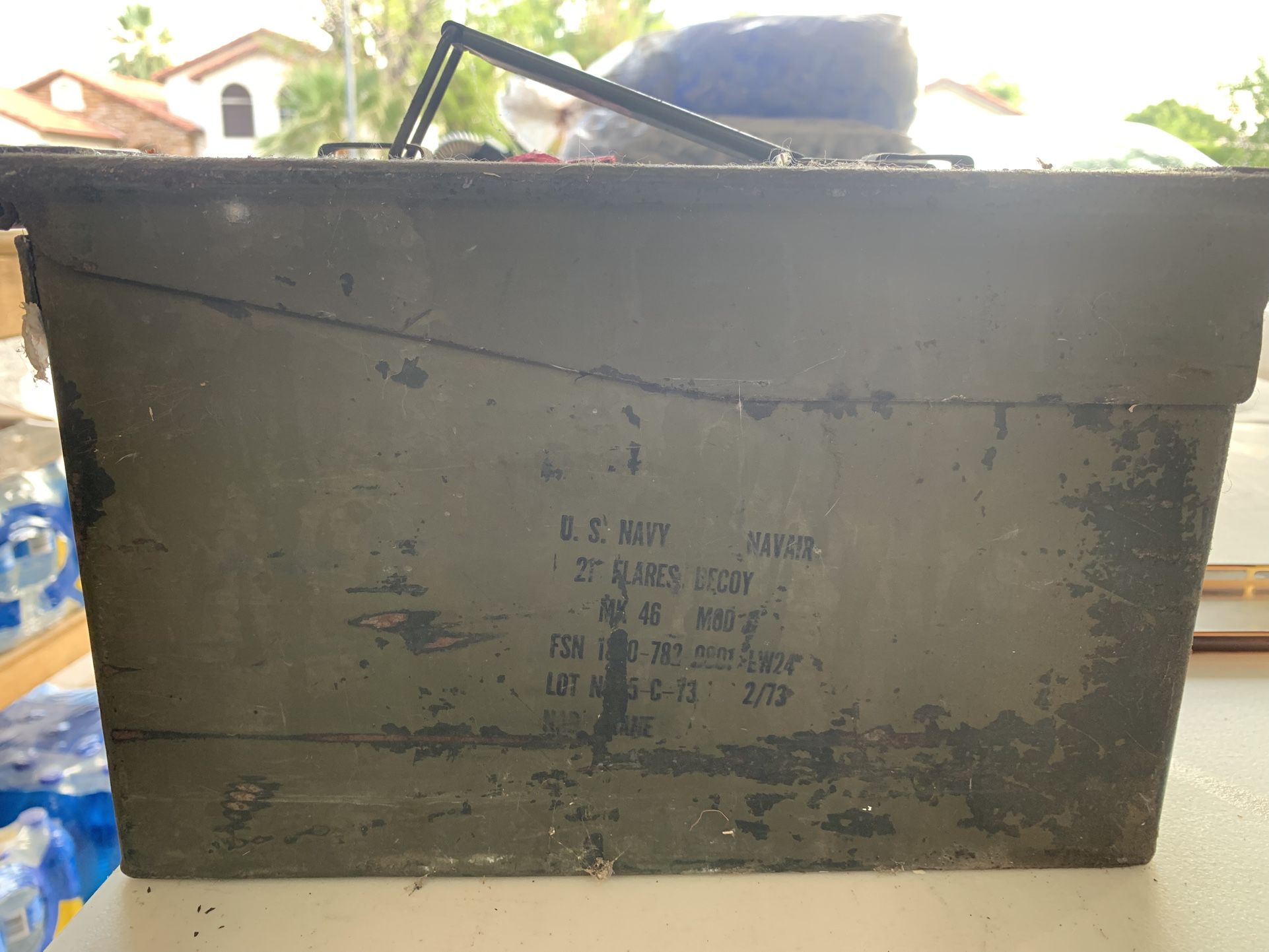 Vintage Navy Metal Box – 12 Inches