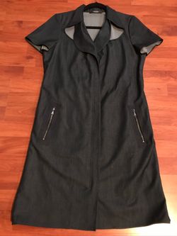 TAHARI Deep Blue Sheath Short Sleeve Dress