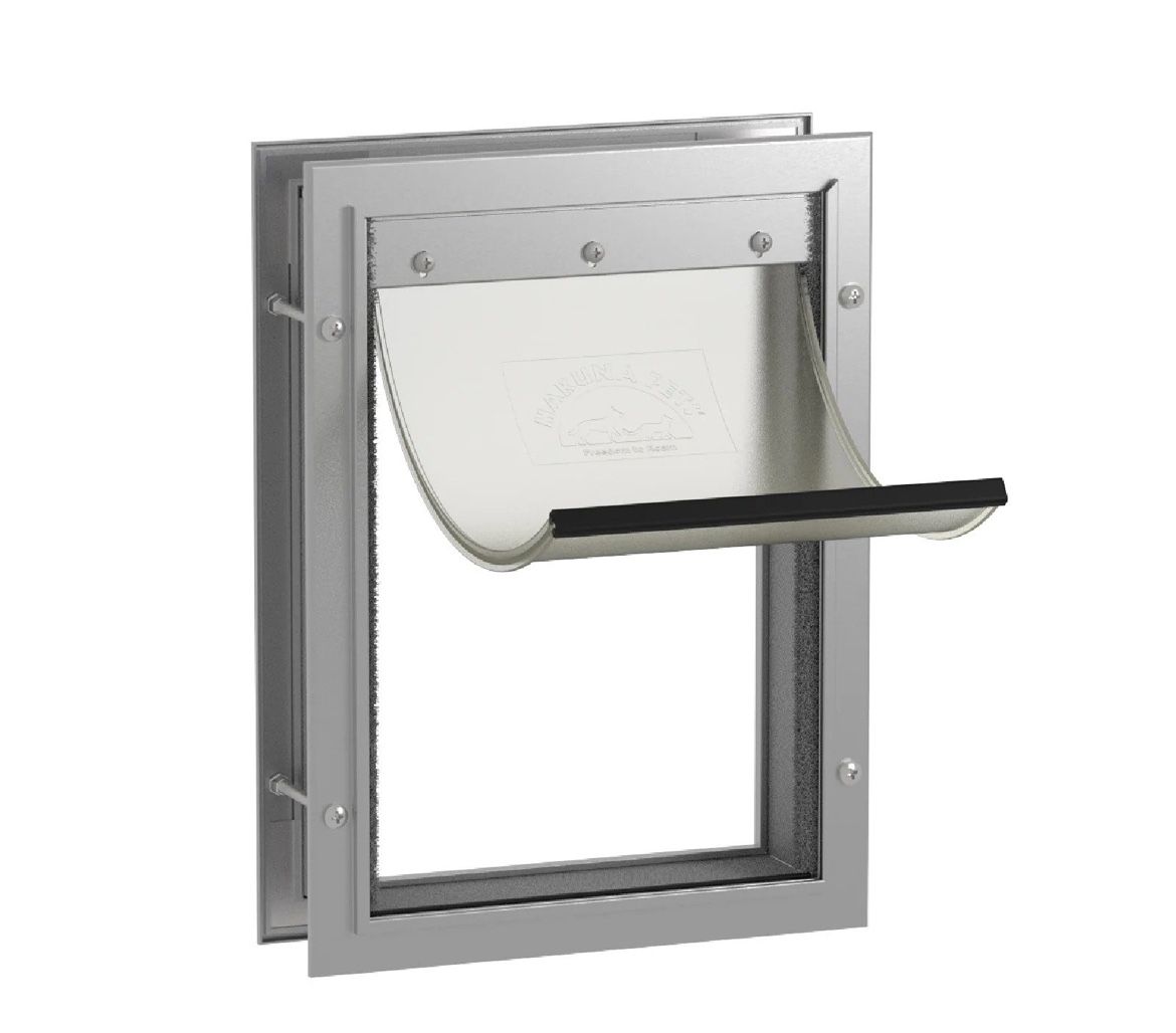 Hakuna Pets Medium White Deluxe Aluminum Pet Door New!!