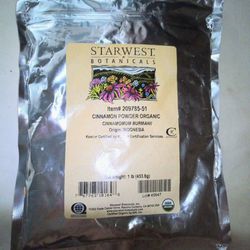 Lot Of 5 1LB Bags Starwest Bonticals Organic Cinnamon