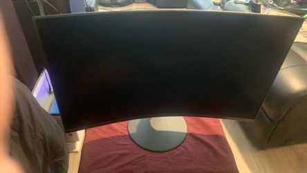 Large Samsung Curved Ultrawide Monitor
