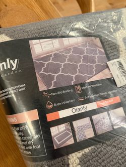 Olanly Indoor Doormat with Trellis Pattern