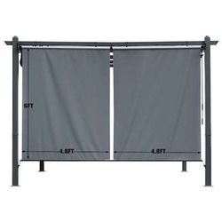 Roller Shade Gray Pergola Side wall Roof shutters