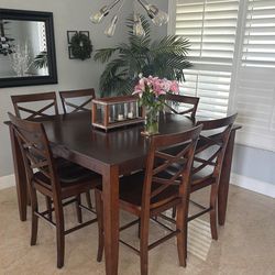 Solid Mohagony Wood Dining Table for 6