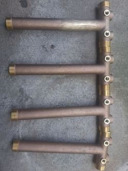 Brass Tank Tee (13") 1-1/4" MPT Well Pump Pressure Tank