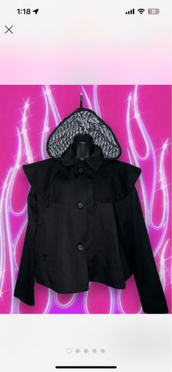 Christian Dior Black Hooded Jacket with Dior Oblique Lining