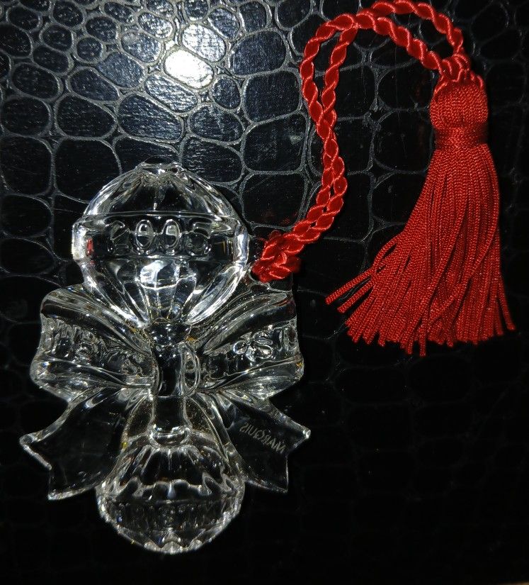 2005 Waterford Baby's First Christmas Crystal rattle ornament. perfect condition no box as is