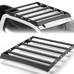 POFENZE Roof Rack Rooftop Cargo Carrier for 2019-2020 -2021--2022-2023-2024-2025 Chevy Silverado/GMC Sierra 1 3500 Crew Cab No Drilling 800lbs