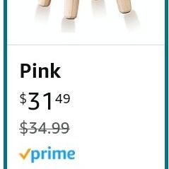 Round Footstool Ottoman Baby Pink
