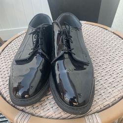 Navy Shined Dress Shoes