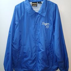 Vintage Dodgers Blue Windbreaker Rare Size L