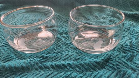 Two (2) of these vintage Princess House "Heritage" stacking candy dishes, specifically piece #443