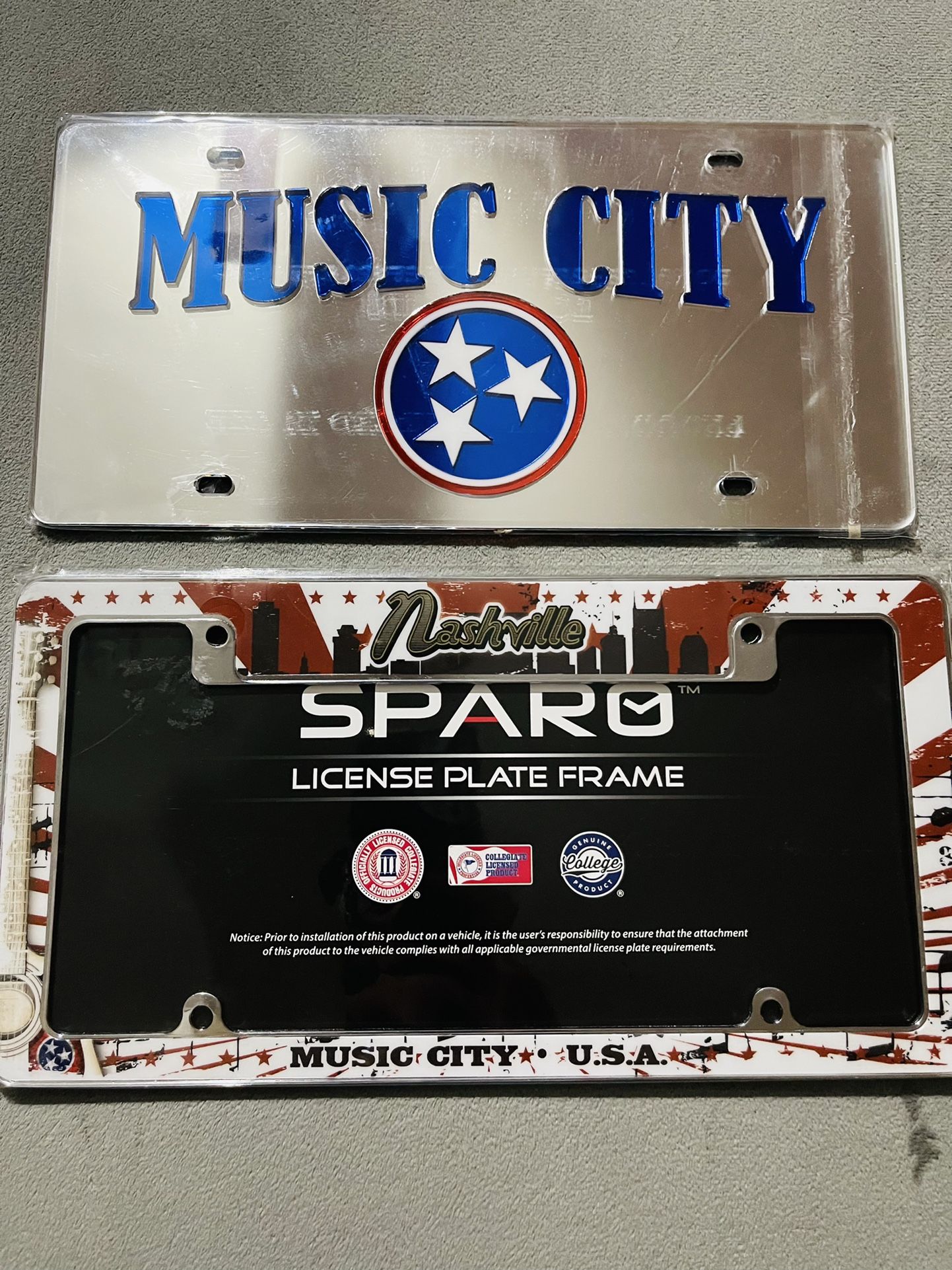 Tennessee State Flag License Plate, New still in plastic.