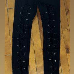 elastic material skinny fancy pants