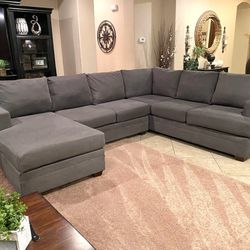 Grey Living Spaces Sectional Couch 