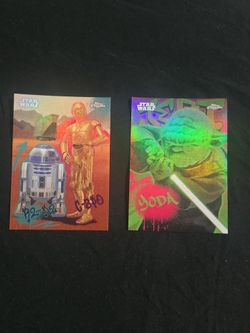 Topps Chrome Star Wars Trading Cards Lot of 2