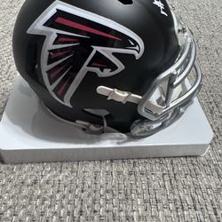 Kyle Pitts Autographed Signed  Atlanta Falcons Speed Mini Helmet Beckett Coa