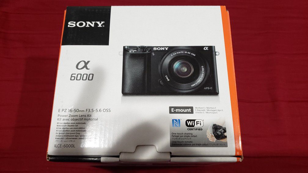 Sony Alpha a6000 Mirrorless Digital Camera 24.3MP SLR Camera with 3.0-Inch LCD (Black) w/16-50mm Power Zoom Lens BRAND NEW!