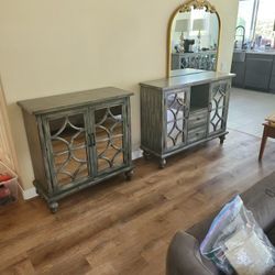 2 Wooden Storage Tables