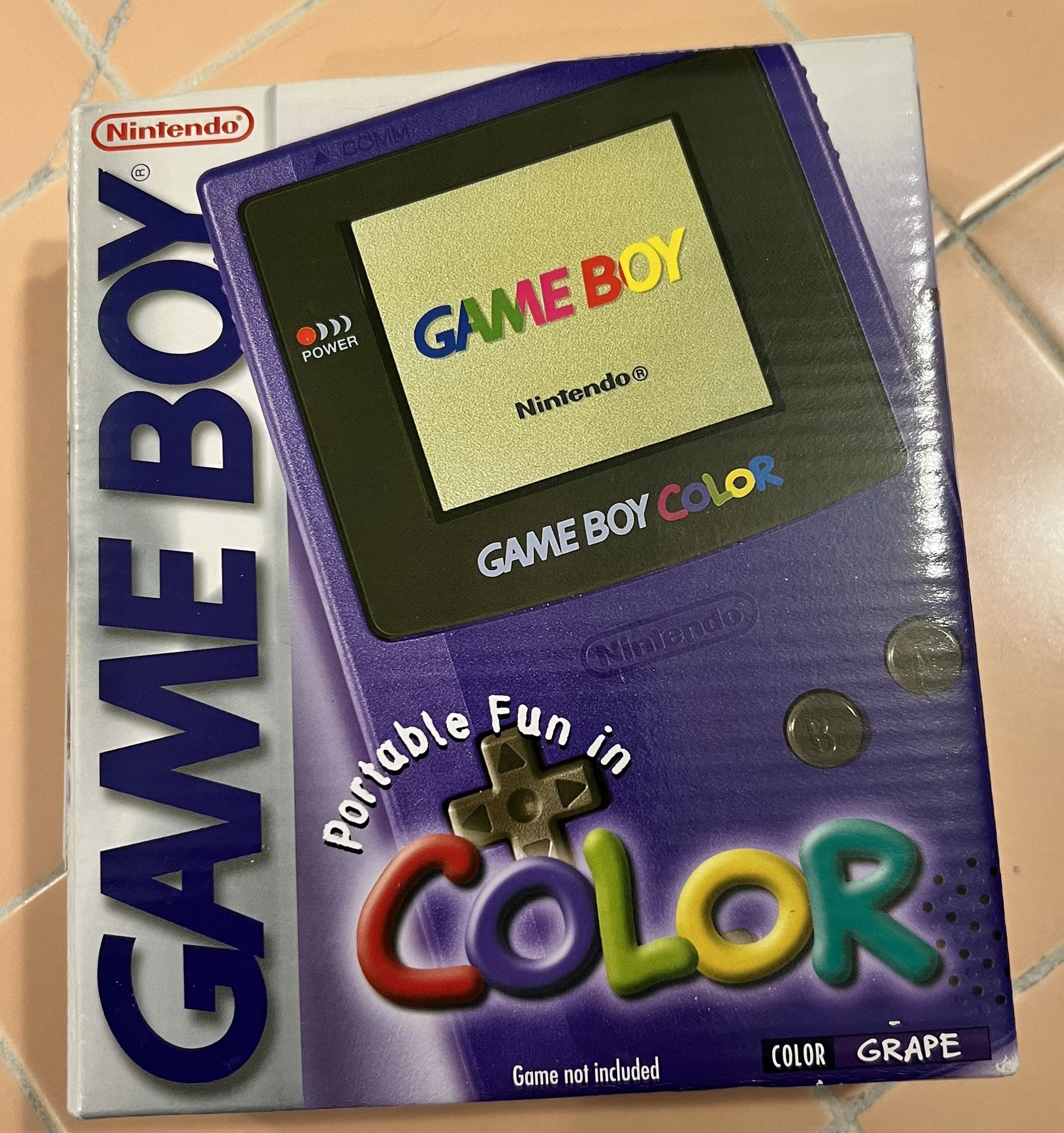 Original GAMEBOY color - Grape With ZELDA complete New In Box