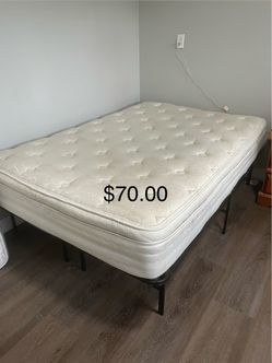 Pillow Top Full Mattress with Metal Bed Frame