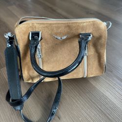 Zadig & Voltaire Rocky Suede Crossbody Bag in Tan