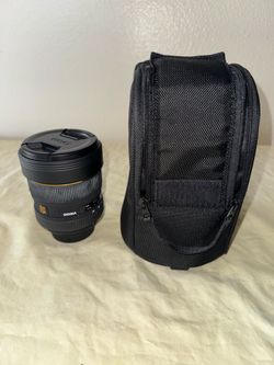 Sigma 12-24mm f/4.5-5.6 EX DG Aspherical HSM Super Wide-Angle Zoom Nikon lens made in Japan in good condition with lens case