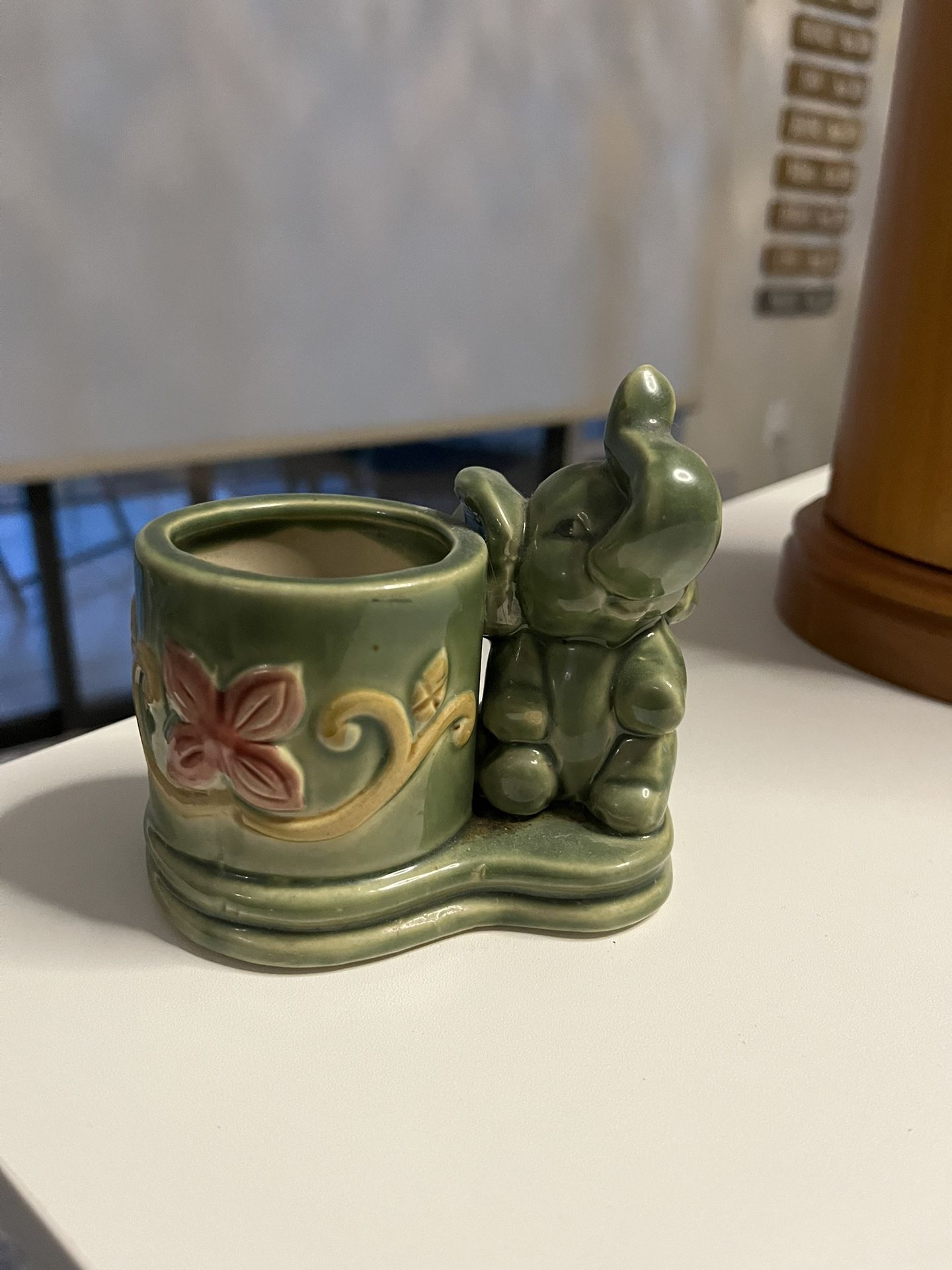 Ceramic Elephant Plant/candle Holder 