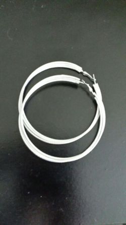 Large Silver Tone Hoops