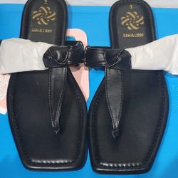 Women's Black Bow Sandals $7 each (one available in size 7, three available in size 9, and three available in size 10)
