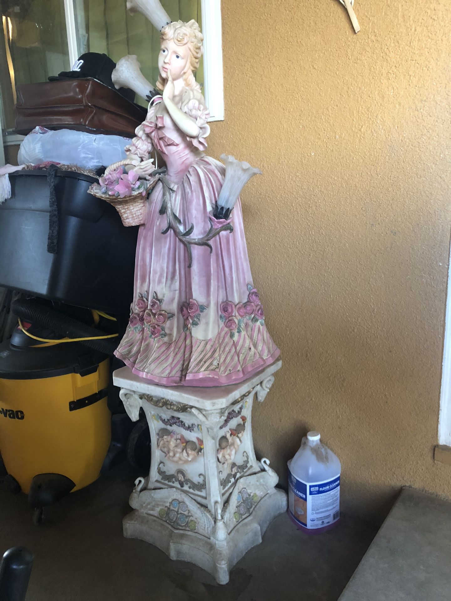 Antique Doll Lamp W/ Base HOME INTERIOR
