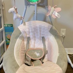 Ingenuity InLighten 6-Speed Foldable Baby Swing with Light Up 