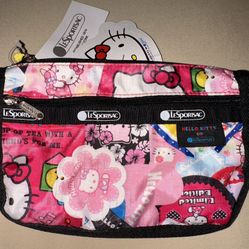 NWT LeSportsac x Sanrio Hello Kitty LTD 45th Anniversary Travel Cosmetic Pouch 