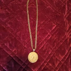 14k Gold Cain With 14k Centenario 