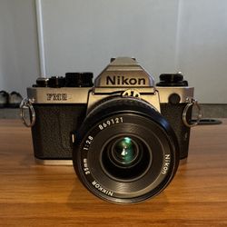 Nikon FM2N With Upgraded Viewfinder And 35mm + 50mm Nikkor 