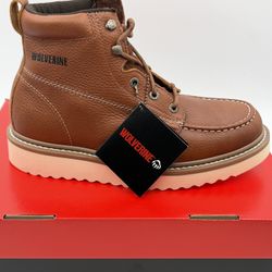 New Wolverine Work Wedge 6” Without Safety Toe SZ 8 To 10.5