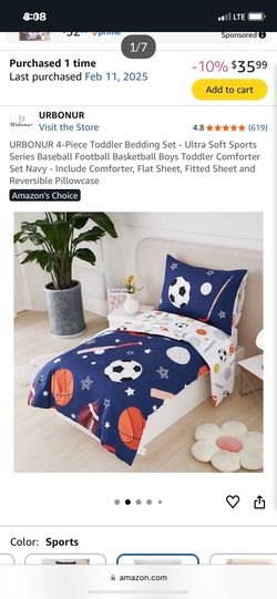 4 piece Toddler Comforter Set