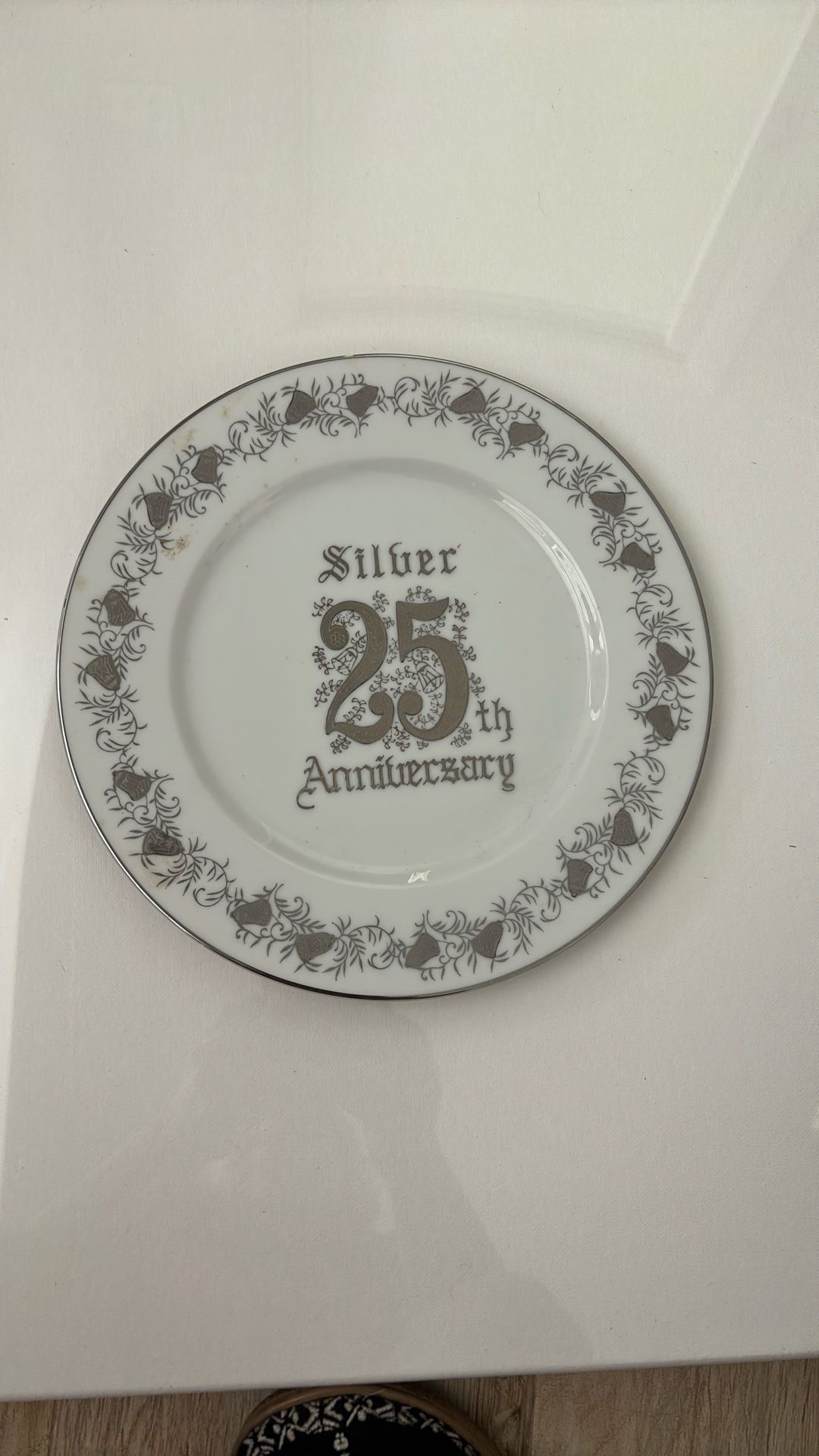 25 Yrs Silver Anniversary Plate