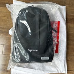 Supreme Leather Backpack - Black