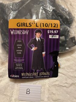 Rubies Wednesday Addams Girls Costume Dress Size L (10/12)