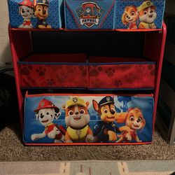 Paw patrol Toy Bin And Table And Chairs W TV