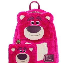 Loungefly Lotso Bear Backpack And Wallet Set
