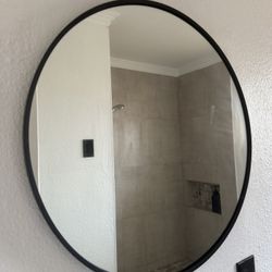 Black Bathroom Mirrors X2 