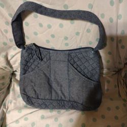 Small Blue Denim Stephanie Dawn Shoulder Purse